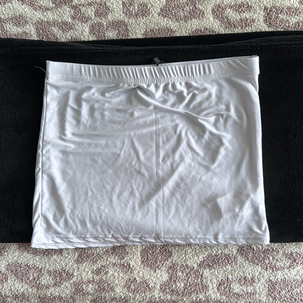 White micro mini skirt from PLT
